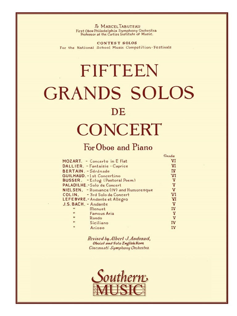 15 Grands Solos De Concert